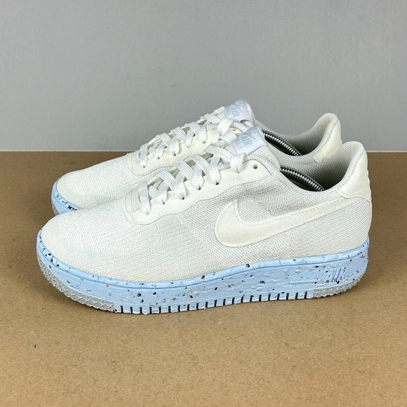 Nike Shoes - Nike Air Force 1 Crater Flyknit Athletic Shoes Womens 8.5 Pure Platinum Blue